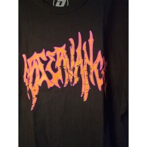 Observance - Graffiti T - Black Double Sided Orange Graphic T - Size XXL - NOWT
